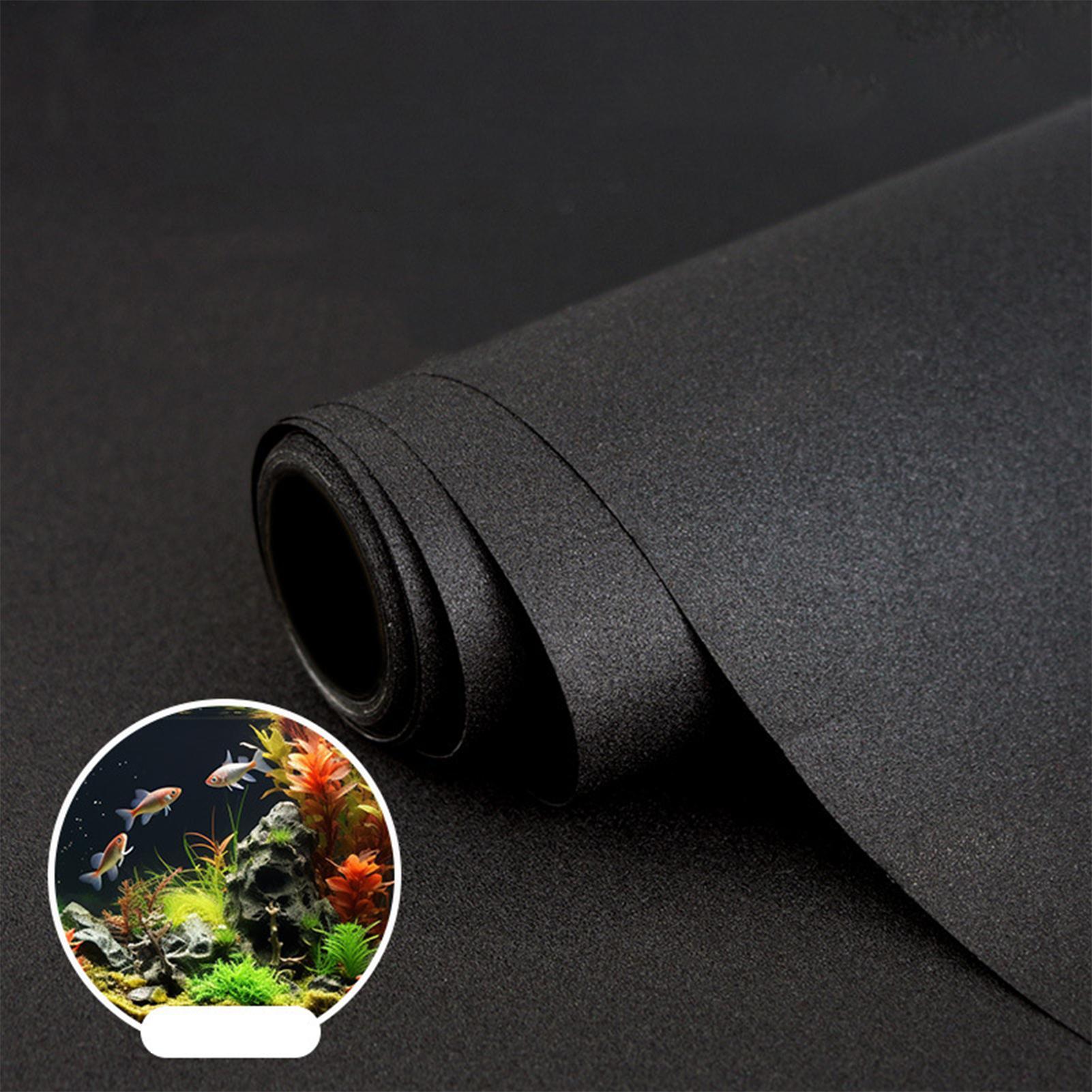 Aquarium Fish Background - Black Aquarium Background Static Cling PVC