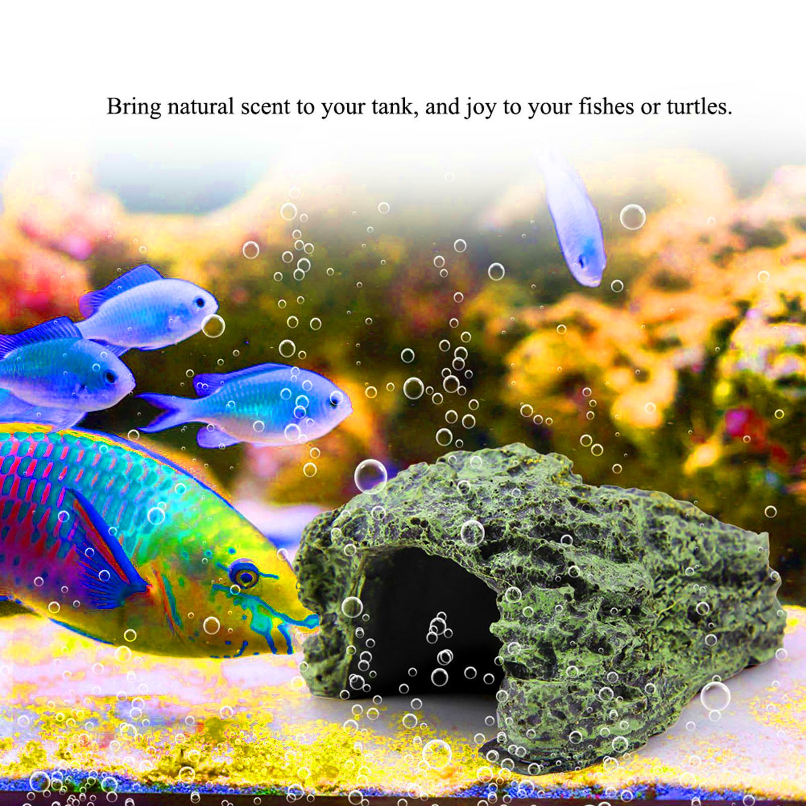 Reptile Hide Cave Turtle Baski - Aquarium Fish Cave review and price