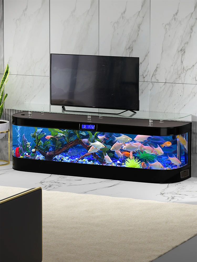 TV Cabinet Glass Fish Tank Sma - Aquarium Fish Delivery review and price