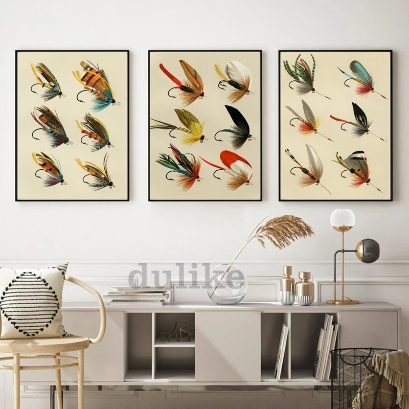 Vintage Fly Fishing Lure Poste - Aquarium Fish Poster review and price