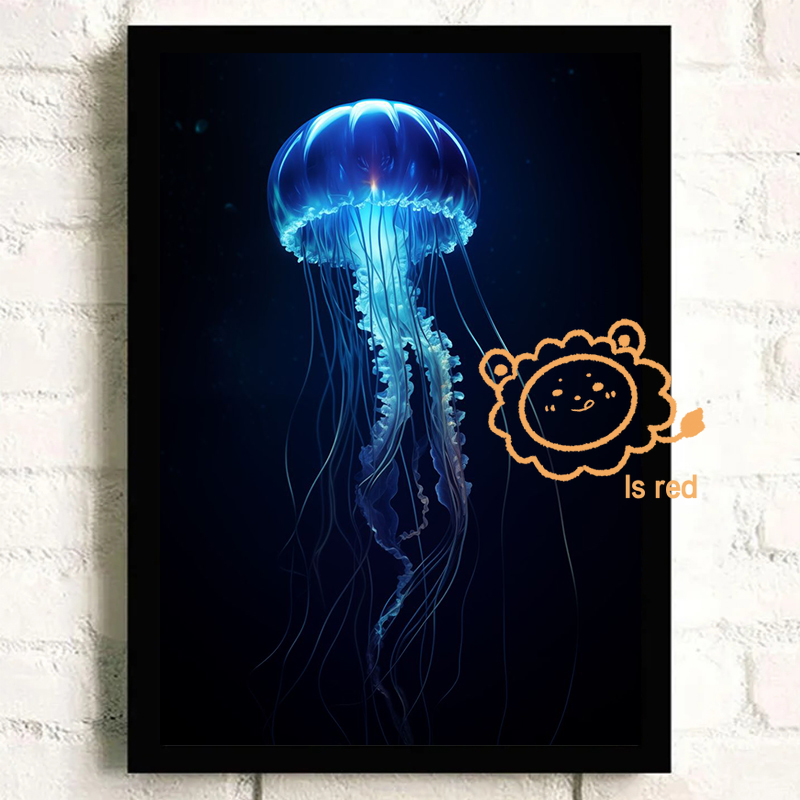 Underwater Space Poster Neon O - Aquarium Fish Poster review and price