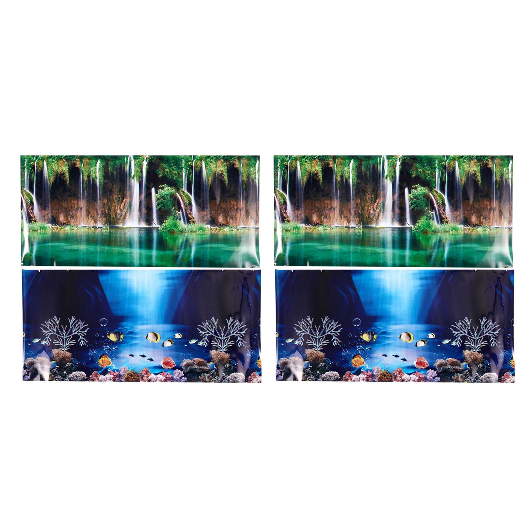 2X Blue Fresh Sea Background A - Aquarium Fish Poster review and price