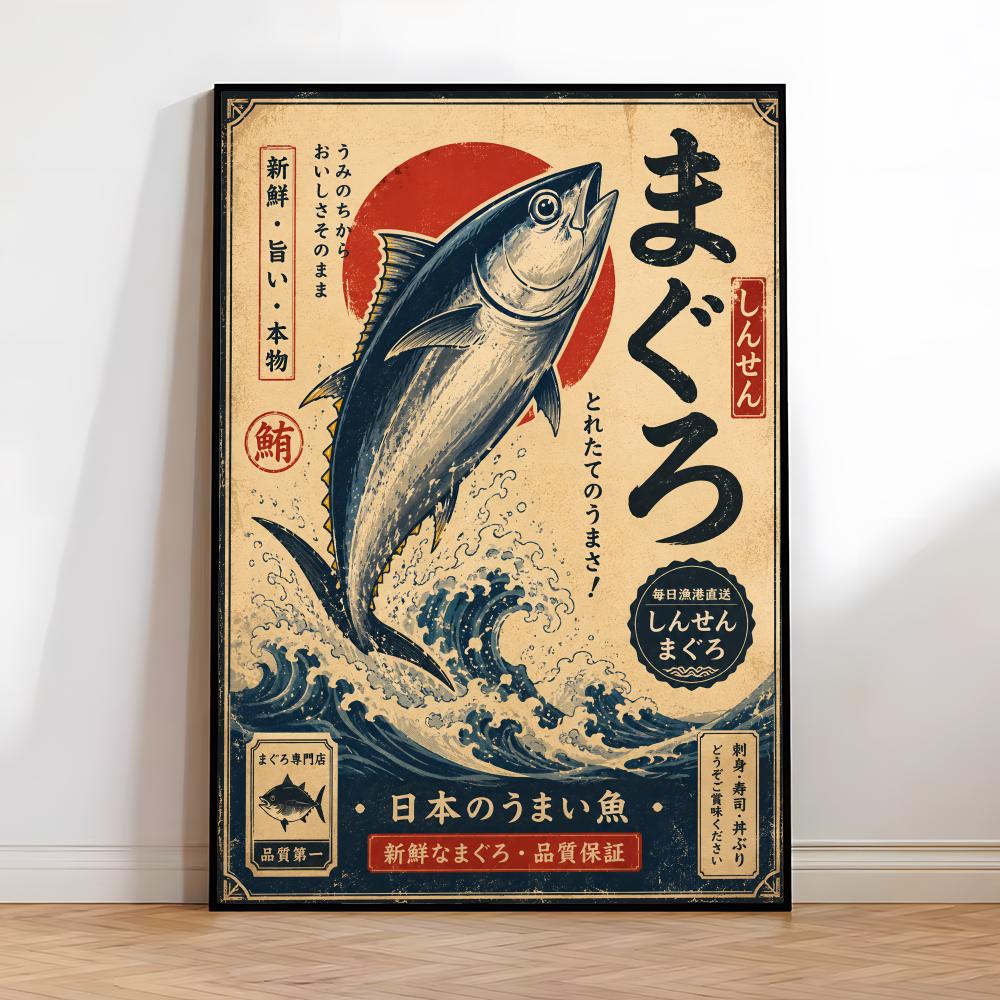 Vintage Japanese Fish Sushi La - Aquarium Fish Poster review and price